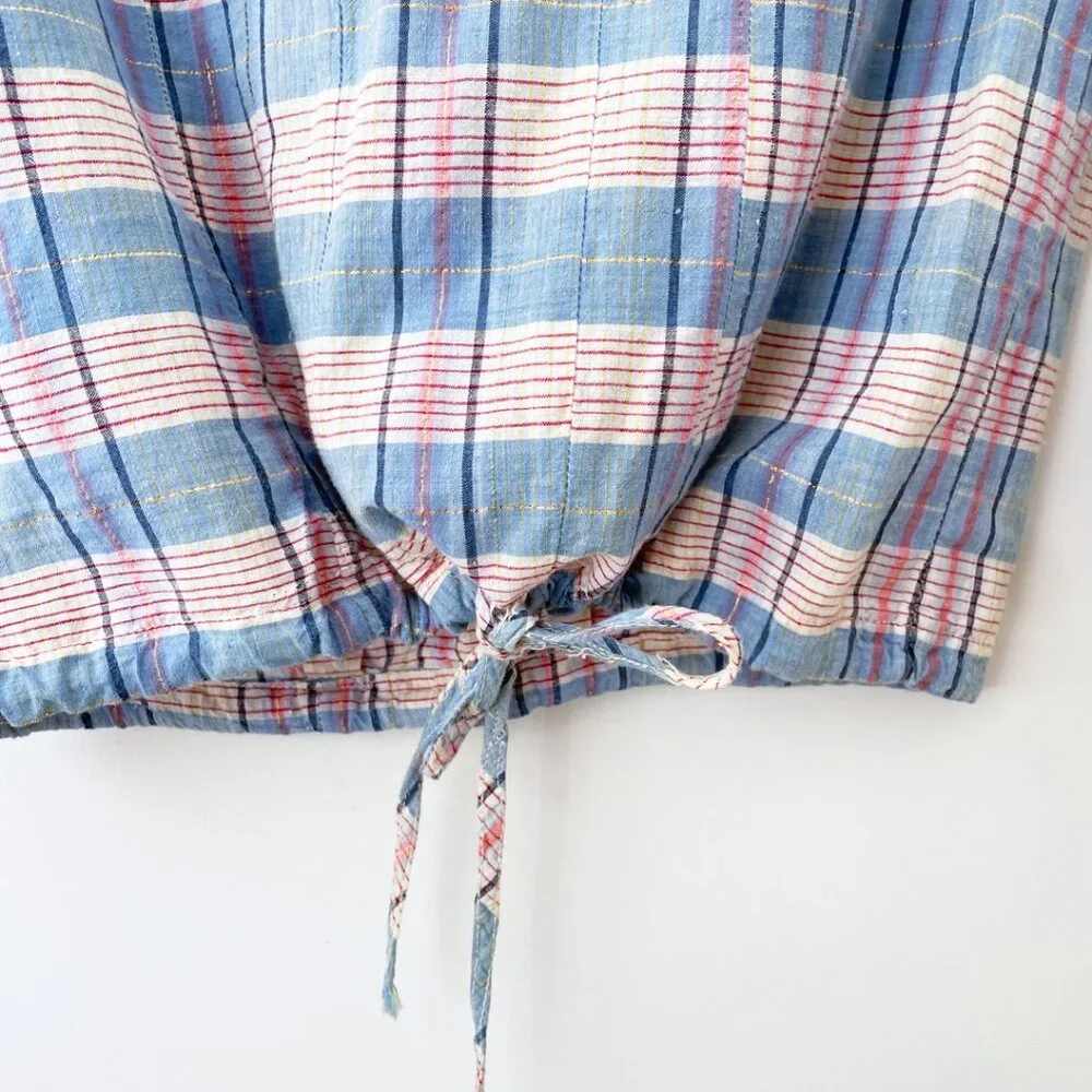 Think Positive Vintage Cotton Gauze Striped Pullover XS/S - Picture 7 of 16